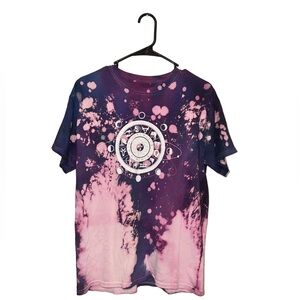 Thirty Single Purple & Pink Acid Wash Zodiac Graphic T-Shirt